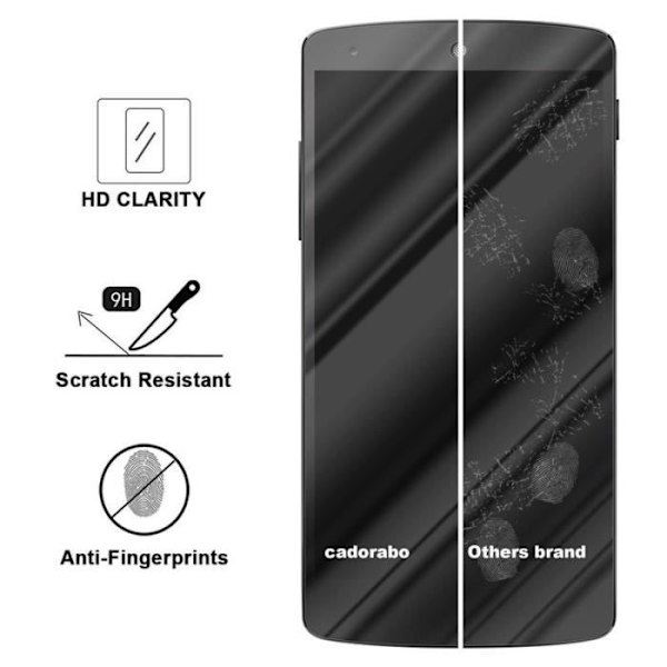 Cadorabo härdat glas LG NEXUS 5 skärmskyddsfilm härdat skydd för display TRANSPARENT Transparent