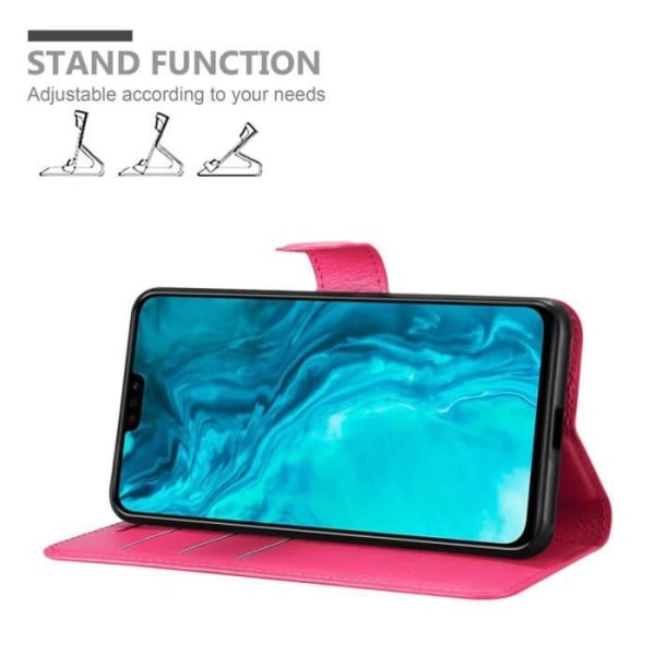 Cadorabo Fodral för Honor 9X LITE i CANDY PINK Skyddsfodral magnetisk stängningsstativ funktion