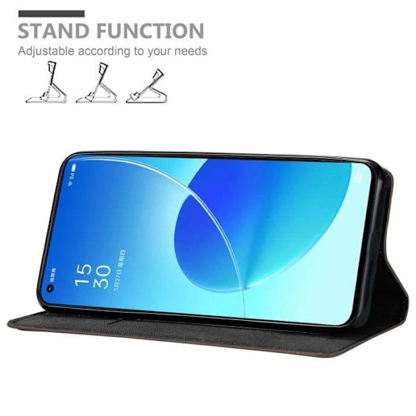 Fodral till Oppo Reno6 5G Fodral i KAFFEBRUN Fodral Skyddsplånbok KAFFEBRUNT
