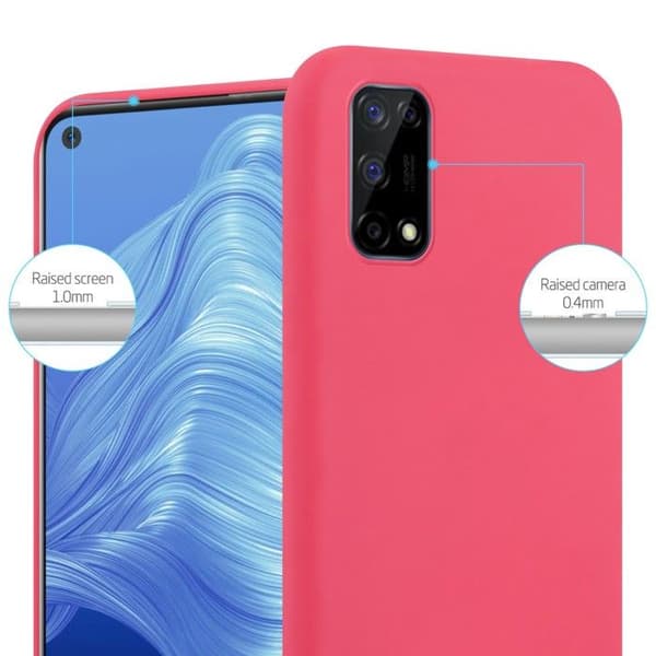 Skyddsskal för Realme 7 5G CANDY RÖD Stötsäker Silikon Röd
