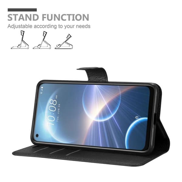 Etui för HTC Desire 22 PRO i JET BLACK Svart