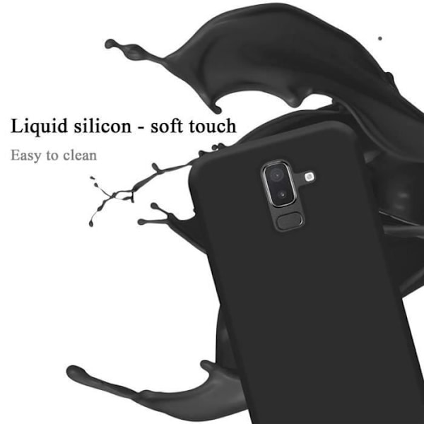 Telefonfodral - CADORABO - Samsung Galaxy A6PLUS / J8 - Silikon TPU - Lätt skydd - Tunn design Svart