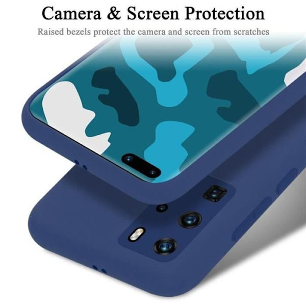 Coque - CADORABO - Huawei P40 Pro/P40 Pro Plus - Silikon TPU - Skydd 360° - Halkfri Blå