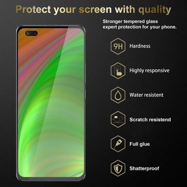 Helt härdat skärmskydd för Huawei NOVA 7 PRO 5G Vit