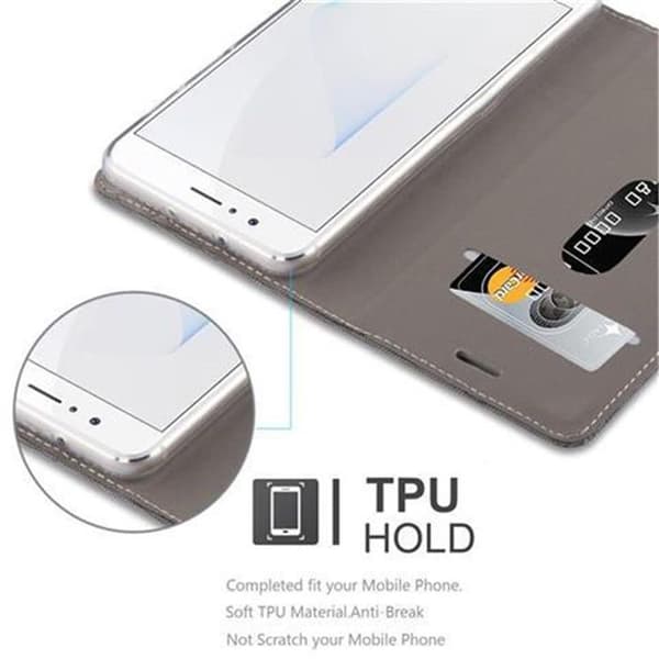 Skyddsfodral för Honor 8 / 8 PREMIUM i GRÅSVART Etui Case Stötskydd Grå