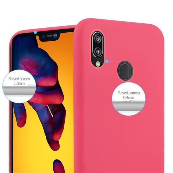Skyddsfodral för Huawei P20 LITE 2018 / NOVA 3E CANDY RÖD Stötsäker Silikon Röd