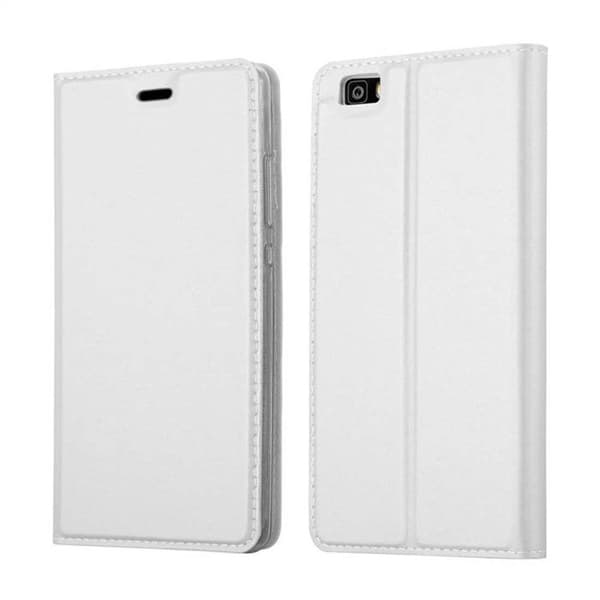 Fodral med lock för Huawei P8 LITE 2015 Plånbok i KLASSISK SILVER Stötsäker Grå