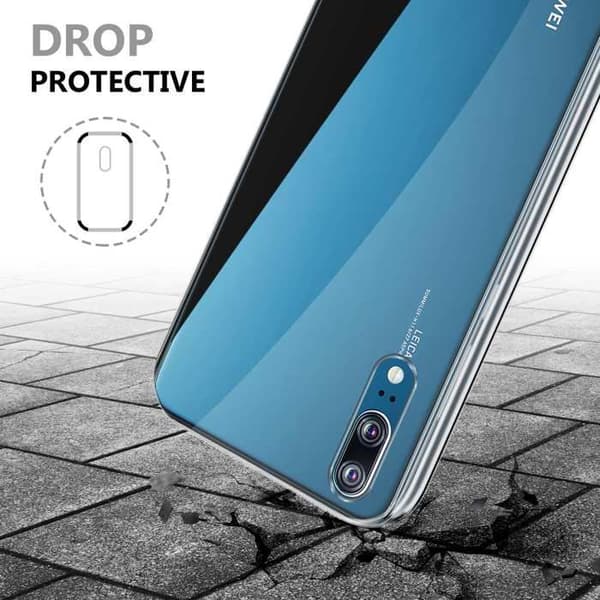 Transparent skal för Huawei P20, helskydd Vit
