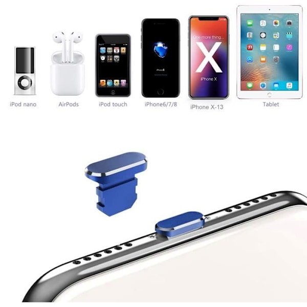 Skyddslock till Apple iPhone i Mörkblått mot damm för laddningsporten Mörkblå
