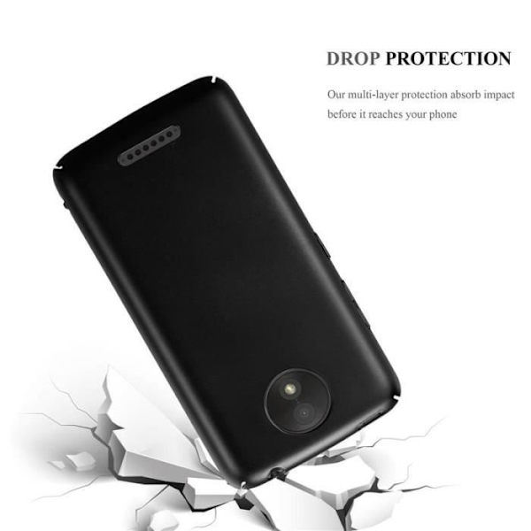 Cadorabo Fodral till Motorola MOTO C PLUS i METALLIC SVART