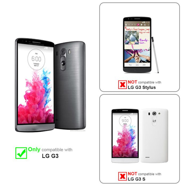 Coque för LG G3 Fodral i BLÅ BRUN Etui Skydd magnetisk stängning med stöd funktion Blå