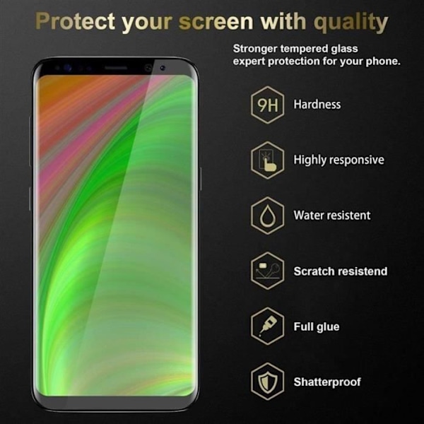 Cadorabo 3x Helbild skydd för Samsung Galaxy S8 i härdat glas Transparent