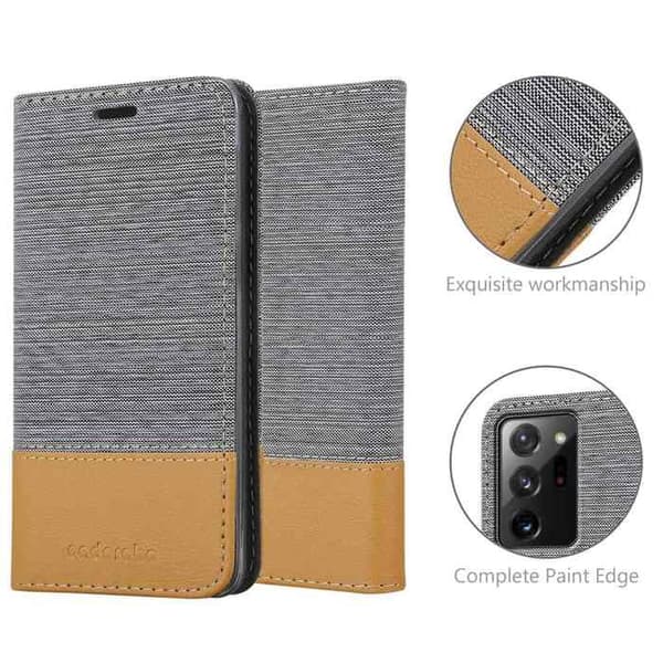 Skyddsfodral för Samsung Galaxy NOTE 20 ULTRA i LJUST GRÅ BRUN Stötskyddande Etui Grå