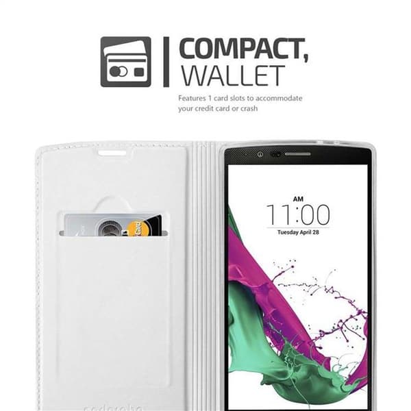 Flip-fodral för LG G4 / G4 PLUS Klassisk Silver Plånbok Stötsäker Grå