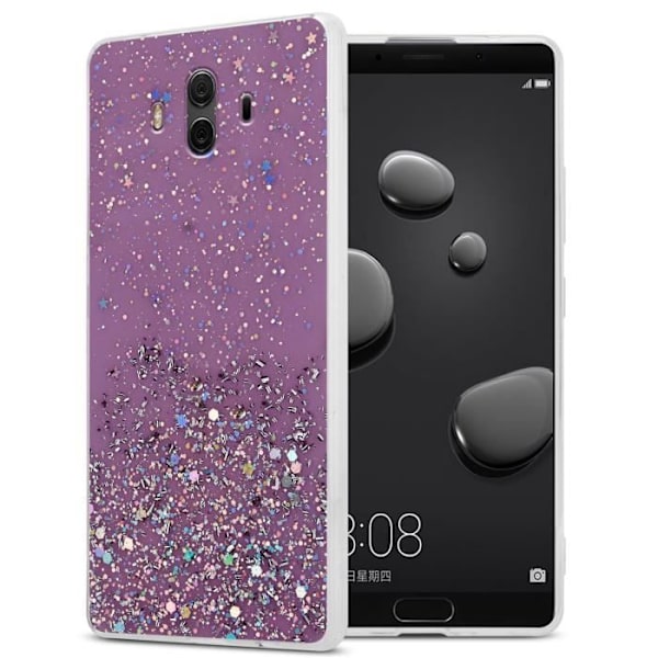 Coque - CADORABO - MATE 10 / NOVA 2i - Lila - Paljetter - Ultra tunn, lätt Lila