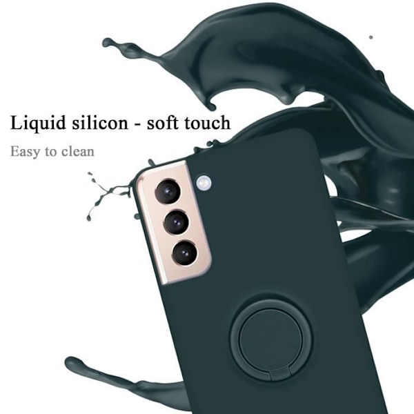 Coque - CADORABO - Samsung Galaxy S22 PLUS - LIQUID GREEN - Silikon TPU - Stötsäker skydd VÄTSKA GRÖN