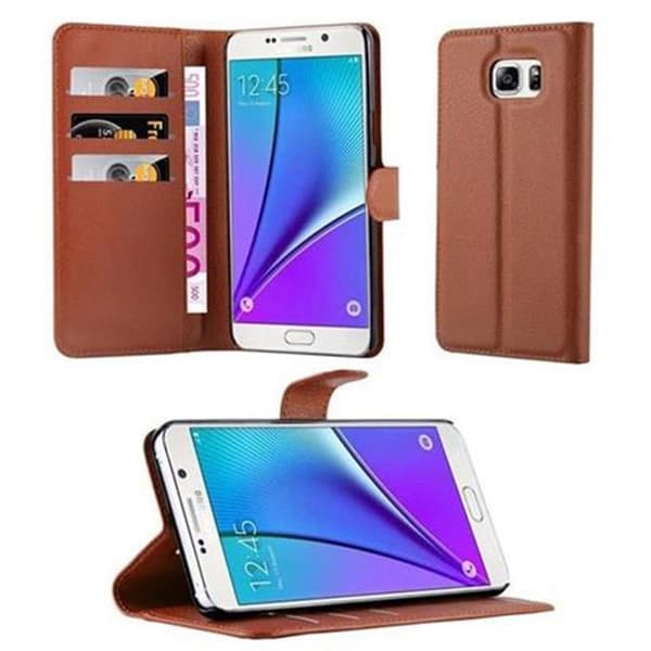 Etui för Samsung Galaxy NOTE 5 i NÖTBRUN brun