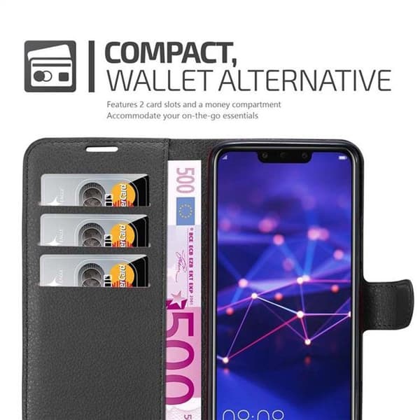 Etui för Huawei MATE 20 LITE i JET BLACK Svart