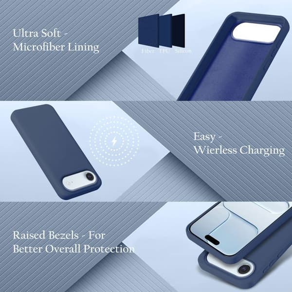 Skal för iPhone 17 AIR Stötskydd i LIQUID BLUE Blå