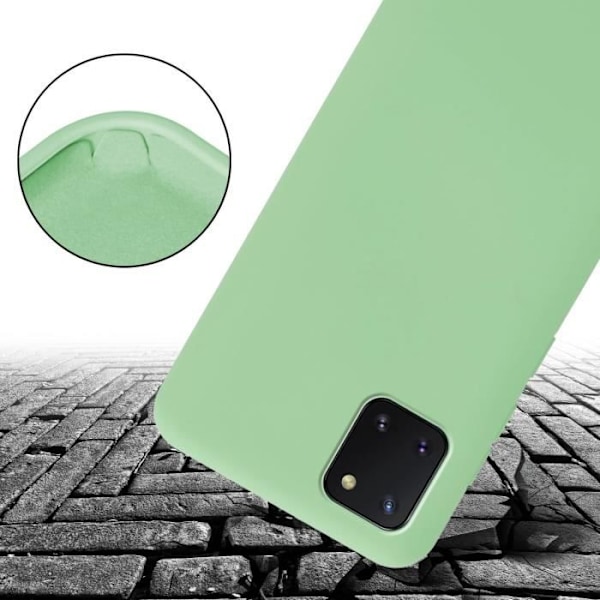 Halsbandsfodral för Samsung Galaxy A81 / NOTE 10 LITE / M60s Fodral i LIQUID LJUSGRÖN Modehalsbandsfodral Moderiktigt fodralfodral VÄTSKA LJUSGRÖN