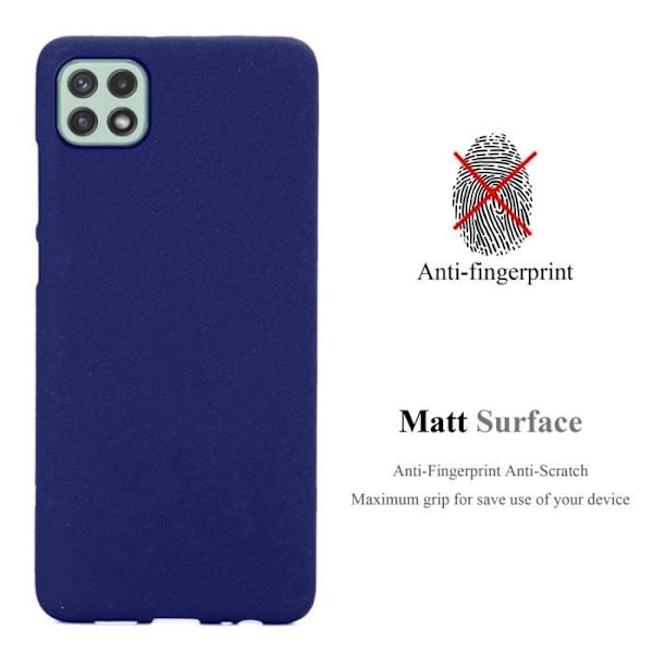 Skyddshölje - CADORABO - Samsung Galaxy A22 5G - Silikon TPU - Mörk Frostblå - Tunn och lätt design Frost Blå Mörk