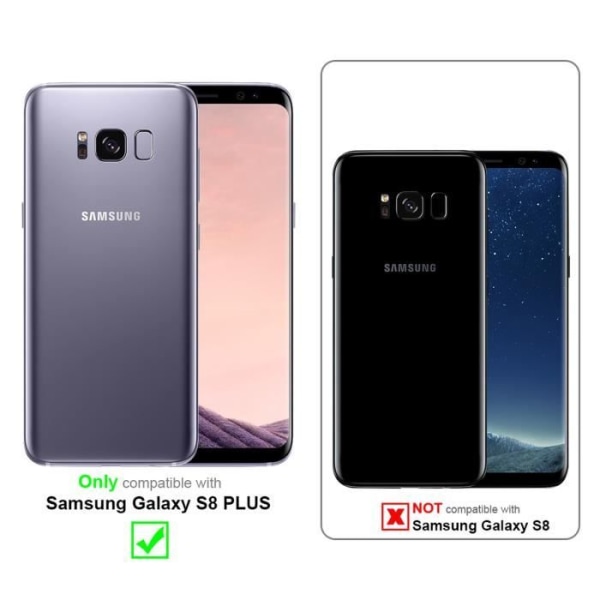 Cadorabo-fodral för Samsung Galaxy S8 PLUS i EKBRUN Skyddande silikon TPU-fodral med konstläderbeläggning