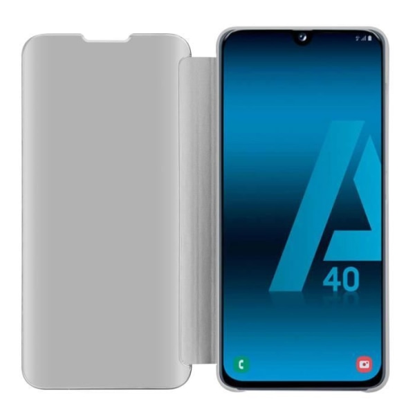 Fodral till Samsung Galaxy A40 i AGATE SILVER Clear View Cadorabo Cover 360 graders spegelskydd