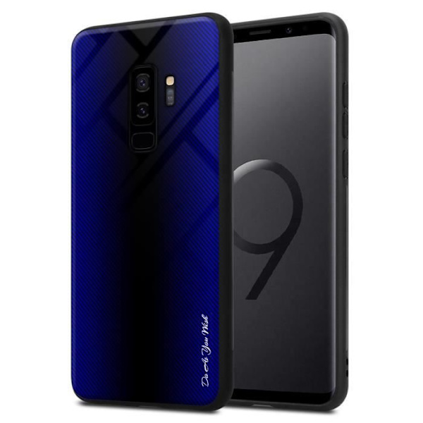 Fodral till Samsung Galaxy S9 PLUS Skal i COBALT VIOLET Fodral Skydd i härdat glas och TPU silikon KOBALT LILA
