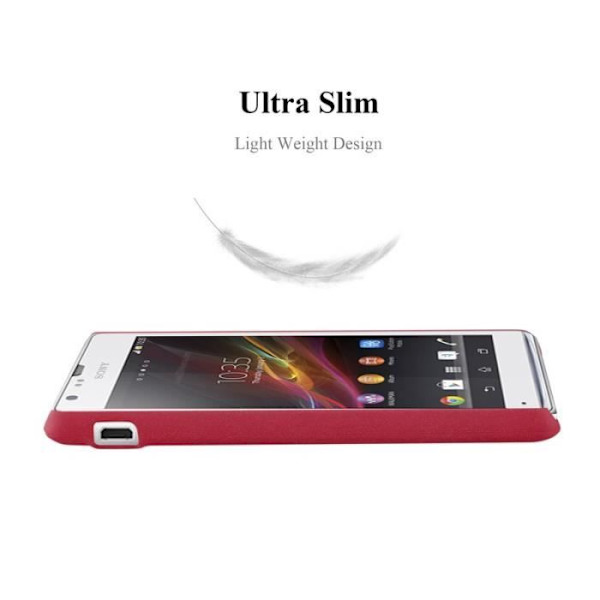 Coque - CADORABO - Sony Xperia SP - Röd - Hårdt beskyttelse - Mat-design Röd