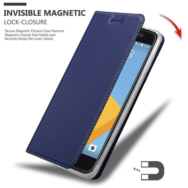 Flip-fodral för HTC ONE M10 i MÖRKBLAU CLASSY Plånbok Stötsäker Blå
