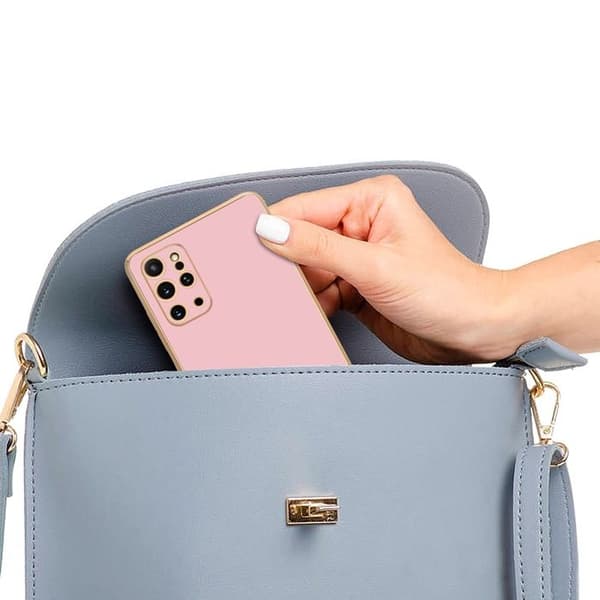 Skydd för Samsung Galaxy S20 PLUS Glansig Rosé - Guld med skydd för kamera Ros