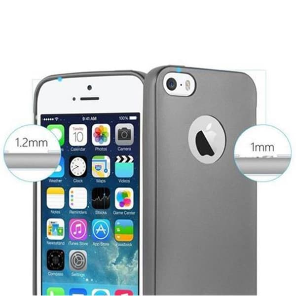 Skyddsfodral för iPhone 5 / 5S / SE 2016 Skyddsfodral i MATTS GRÅ METALLISK design Grå