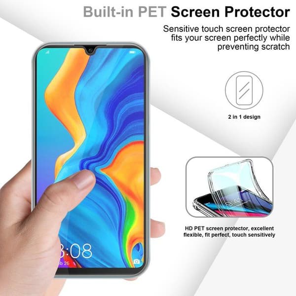 Transparent skydd för Huawei P30 LITE, helskydd Vit