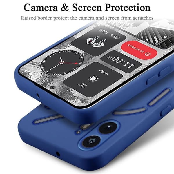 Skyddande stötsäker skal för Nothing Phone 2 i LIQUID BLUE Blå