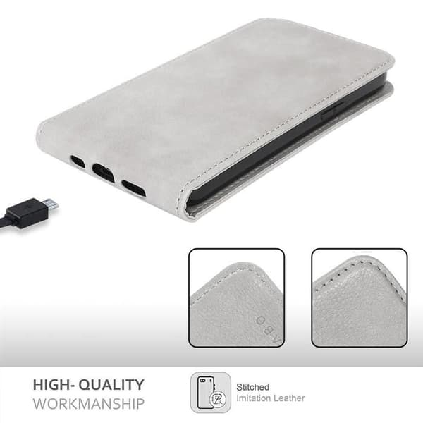 Flip-fodral för iPhone 13 PRO MAX Fodral i GRÅ STEN Skyddshölje Grå