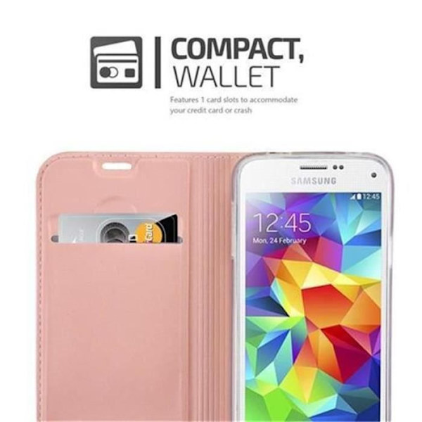 Samsung Galaxy S5 MINI - S5 MINI DUOS-fodral i CLASSY ROSE GOLD från Cadorabo (MATTE METALLIC Design) Fullt skyddsfodral med