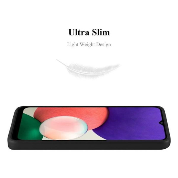 Coque - CADORABO - Samsung Galaxy A22 5G - Skydd i silikon TPU - Tunn design - Färg matt svart Svart