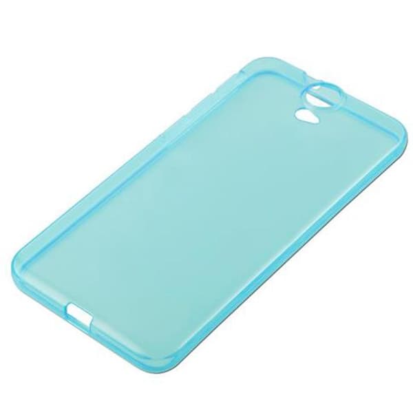 Skyddsfodral för HTC ONE E9 Transparent Silikon Etui Case Cover Blå