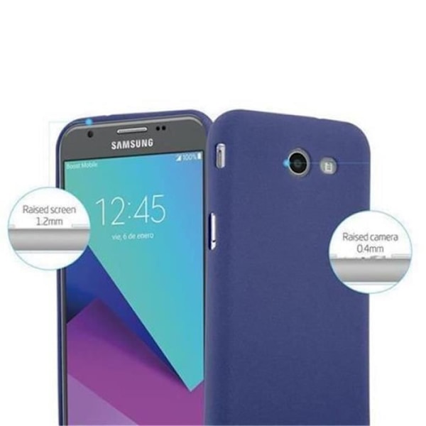 Samsung Galaxy J5 2017 (7) fodral i USA-version i DARK BLUE FROST av Cadorabo (FROST-design) Ultra Soft Silicone Gel TPU-fodral MÖRKBLÅ FROST