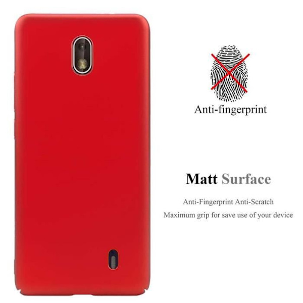 Coque - CADORABO - Nokia 1 2018 - Metallisk Röd - Stötabsorberande Skydd - Elegant Design Röd