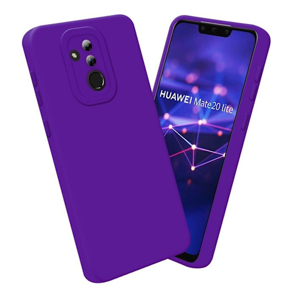 Fodral till Huawei MATE 20 LITE i FLUID DARK LILA Fodral Fodral i flexibelt TPU silikonskydd Lila