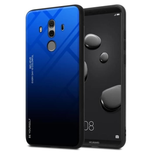 Fodral till Huawei MATE 10 PRO Skal i BLÅT - SVART Fodral Skyddsskydd tvåfärgad TPU