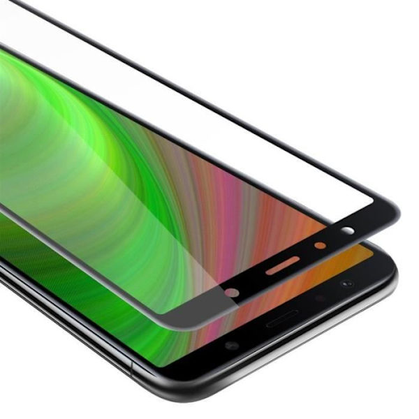 Cadorabo härdat glas för Samsung Galaxy A7 2018 Svart skyddsfilm Samsung Galaxy A7 2018
