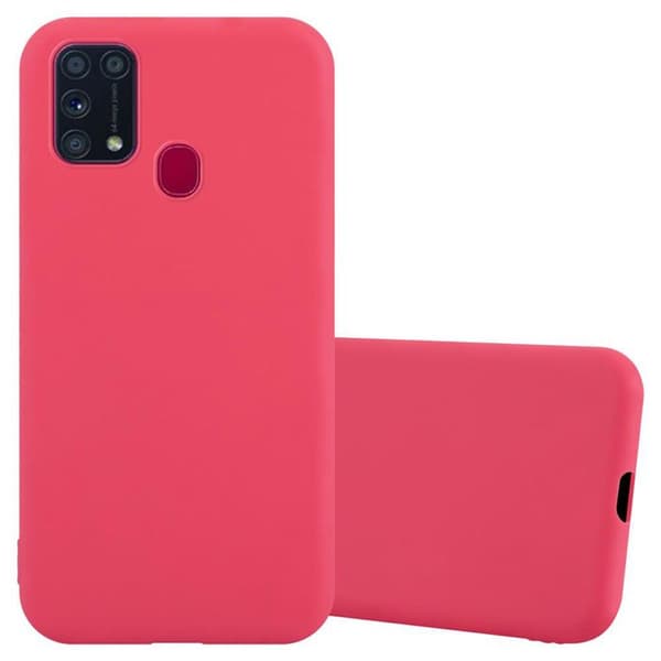 Skyddsskal för Samsung Galaxy M31 CANDY RÖD Stötsäker Silikon Röd