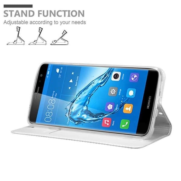 Flip-fodral för Huawei NOVA PLUS Fodral i KLASSISK SILVER Plånbok Stötsäker Grå