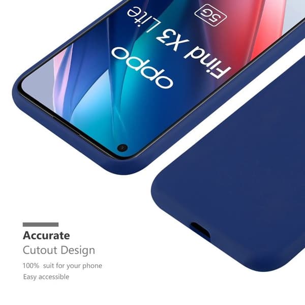 Skyddsskal för Oppo FIND X3 LITE Mörkblå Candy Stöttålig Silikon Blå