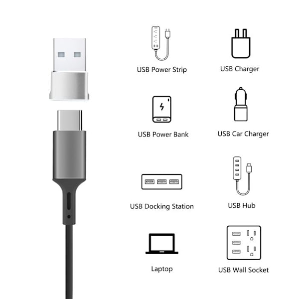 USB-adapter i SILVER - USB C till USB-adapter