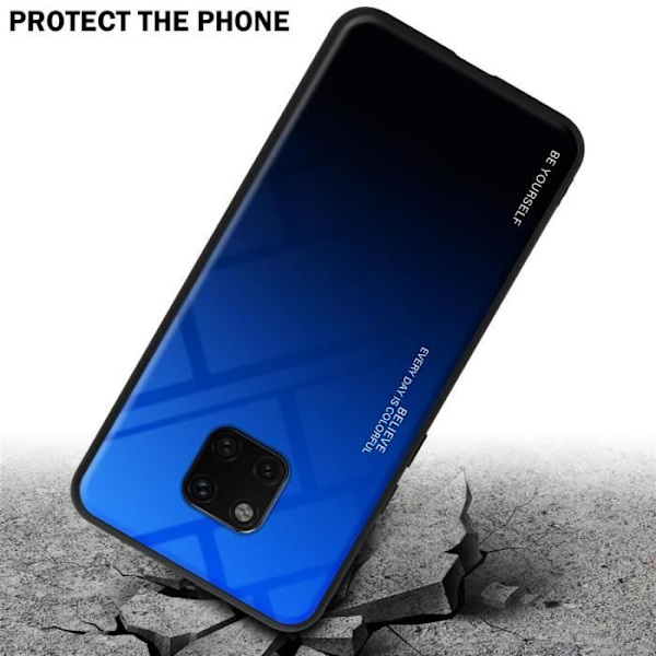 Fodral till Huawei MATE 20 PRO Skal i BLÅTT - SVART Fodral Skyddsskydd Tvåfärgad TPU MÖRKBLÅ