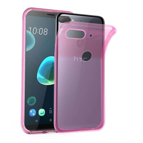 Transparent stötsäker silikonfodral för HTC Desire 12 PLUS Ros