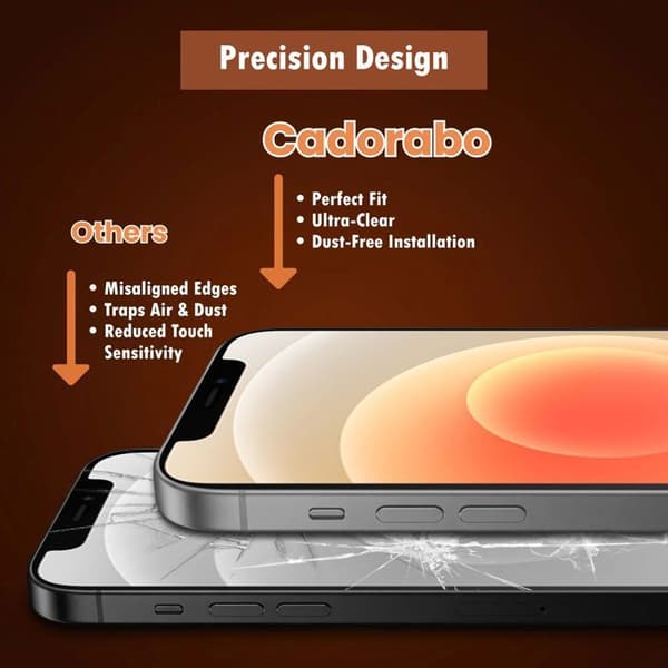 Härdat glas för iPhone 12 MINI Skärmskydd Vit